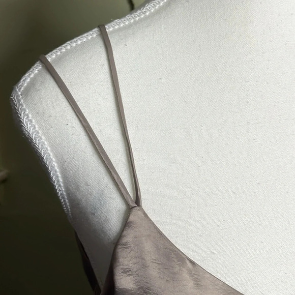 Banana Republic HERITAGE Strappy Cascade Front vintage taupe maxi dress - Picture 13 of 17